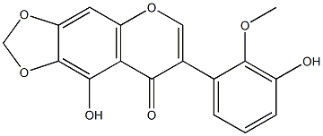 2'-Methoxy-6,7-(methylenedioxy)-3',5-dihydroxyisoflavone,,结构式