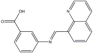 3-[[(Quinolin-8-yl)methylene]amino]benzoic acid Structure