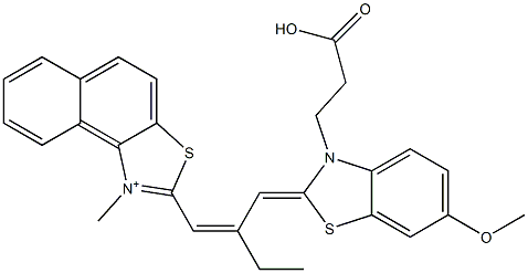 2-[2-[[3-(2-Carboxyethyl)-6-methoxybenzothiazol-2(3H)-ylidene]methyl]-1-butenyl]-1-methylnaphtho[1,2-d]thiazol-1-ium