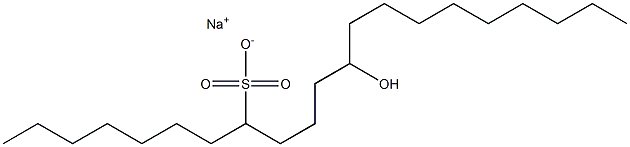 12-Hydroxyhenicosane-8-sulfonic acid sodium salt Structure