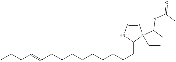 1-[1-(Acetylamino)ethyl]-1-ethyl-2-(10-tetradecenyl)-4-imidazoline-1-ium Struktur