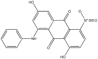 1-Anilino-3,8-dihydroxy-5-nitroanthraquinone Struktur