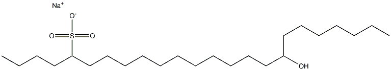 17-Hydroxytetracosane-5-sulfonic acid sodium salt,,结构式