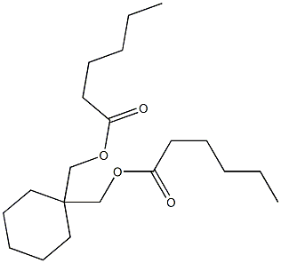 1,1-シクロヘキサンジメタノールジヘキサノアート 化学構造式