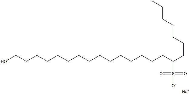 23-Hydroxytricosane-8-sulfonic acid sodium salt Structure