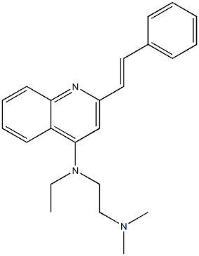 2-(2-Phenylethenyl)-4-[(2-dimethylaminoethyl)(ethyl)amino]quinoline