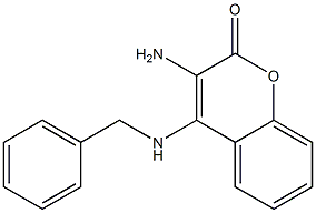 3-Amino-4-benzylamino-2H-1-benzopyran-2-one Struktur