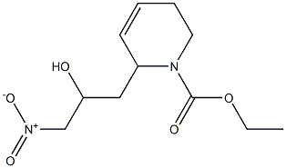 1,2,5,6-Tetrahydro-2-(2-hydroxy-3-nitropropyl)pyridine-1-carboxylic acid ethyl ester Structure