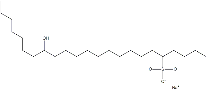 16-Hydroxytricosane-5-sulfonic acid sodium salt,,结构式