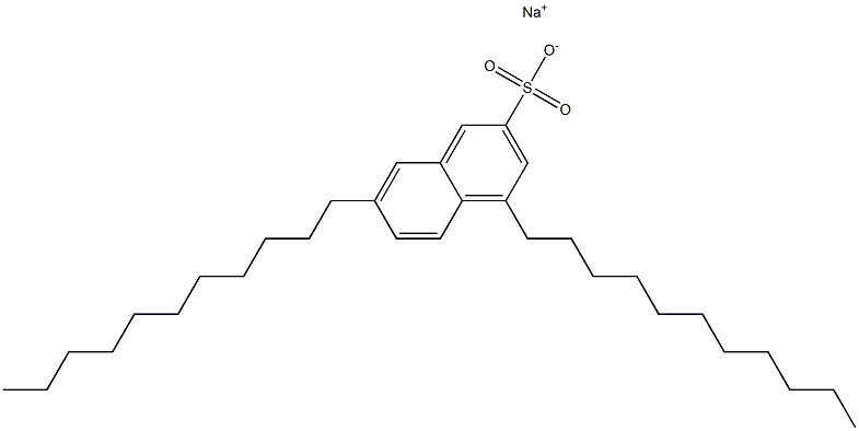 4,7-Diundecyl-2-naphthalenesulfonic acid sodium salt Structure