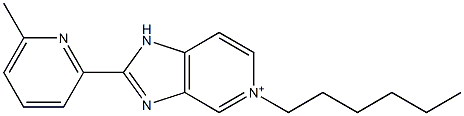 2-(6-メチルピリジン-2-イル)-5-ヘキシル-1H-イミダゾ[4,5-c]ピリジン-5-イウム 化学構造式