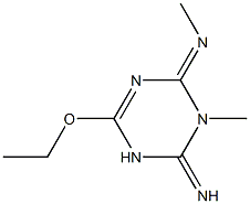 1-Methyl-2-imino-4-ethoxy-6-(methylimino)-1,2,3,6-tetrahydro-1,3,5-triazine Struktur