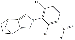 3-クロロ-2-(4,5,6,7-テトラヒドロ-4,7-メタノ-2H-イソインドール-2-イル)-6-ニトロフェノール 化学構造式