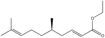 [R,(-)]-5,9-Dimethyl-2,8-decadienoic acid ethyl ester 结构式