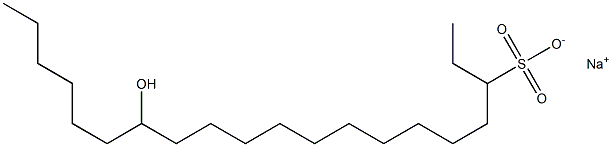 14-Hydroxyicosane-3-sulfonic acid sodium salt,,结构式