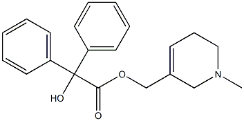 Benzilic acid (1,2,5,6-tetrahydro-1-methylpyridin-3-yl)methyl ester,,结构式