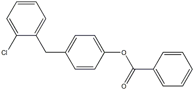 Benzoic acid 4-(2-chlorobenzyl)phenyl ester Struktur