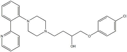 1-(4-Chlorophenoxy)-4-[4-[2-(2-pyridinyl)phenyl]-1-piperazinyl]-2-butanol 结构式