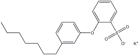 2-(3-Heptylphenoxy)benzenesulfonic acid potassium salt Struktur