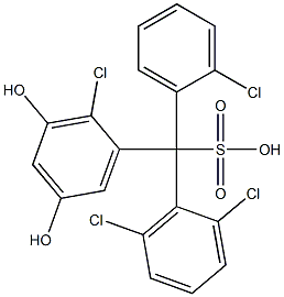 (2-Chlorophenyl)(2,6-dichlorophenyl)(2-chloro-3,5-dihydroxyphenyl)methanesulfonic acid