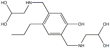 2,5-Bis[[(2,2-dihydroxyethyl)amino]methyl]-4-propylphenol,,结构式