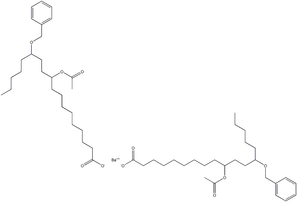 Bis(13-benzyloxy-10-acetyloxystearic acid)barium salt Struktur