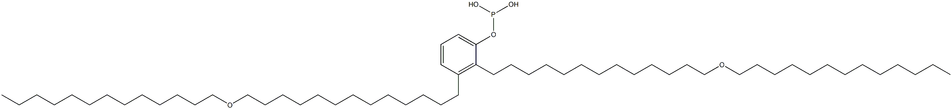 Phosphorous acid bis[13-(tridecyloxy)tridecyl]phenyl ester Structure