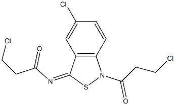 5-Chloro-1-(3-chloropropionyl)-3(1H)-(3-chloropropionyl)imino-2,1-benzisothiazole Structure