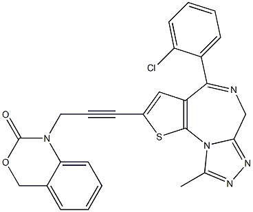 4-(2-Chlorophenyl)-9-methyl-2-[3-[(1,2-dihydro-2-oxo-4H-3,1-benzoxazin)-1-yl]-1-propynyl]-6H-thieno[3,2-f][1,2,4]triazolo[4,3-a][1,4]diazepine