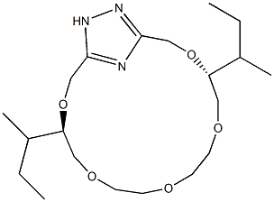 (4R,14R)-4,14-Bis(1-methylpropyl)-3,6,9,12,15-pentaoxa-18,19,20-triazabicyclo[15.2.1]icosa-1(20),17-diene Structure