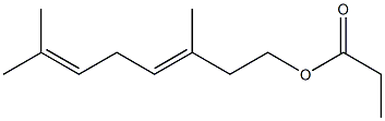 Propionic acid 3,7-dimethyl-3,6-octadienyl ester 结构式