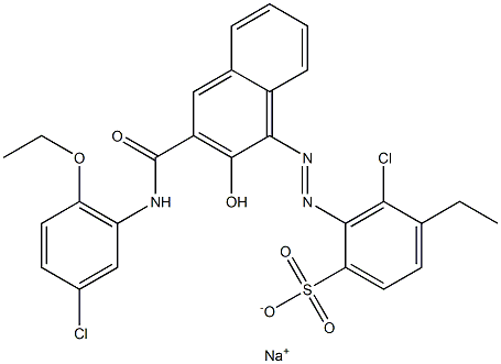 3-Chloro-4-ethyl-2-[[3-[[(3-chloro-6-ethoxyphenyl)amino]carbonyl]-2-hydroxy-1-naphtyl]azo]benzenesulfonic acid sodium salt|