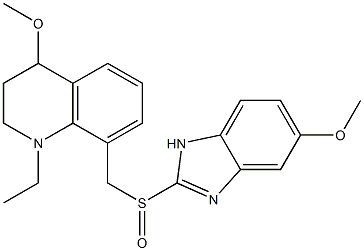 1-Ethyl-1,2,3,4-tetrahydro-4-methoxy-8-(5-methoxy-1H-benzimidazol-2-ylsulfinylmethyl)quinoline Structure