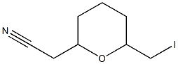 6-(Iodomethyl)-3,4,5,6-tetrahydro-2H-pyran-2-acetonitrile 结构式
