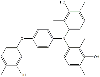 N,N-Bis(3-hydroxy-2,4-dimethylphenyl)-4-(3-hydroxy-4-methylphenoxy)benzenamine 结构式