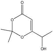 2,2-Dimethyl-6-(1-hydroxyethyl)-4H-1,3-dioxin-4-one,,结构式