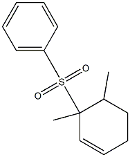 3,4-Dimethyl-3-(phenylsulfonyl)cyclohexene,,结构式