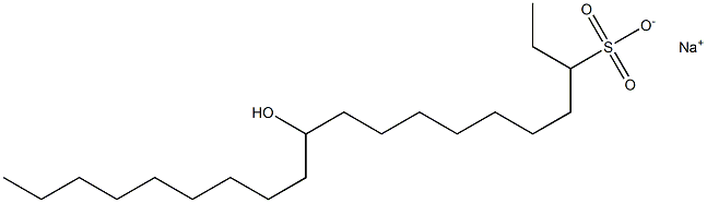 11-Hydroxyicosane-3-sulfonic acid sodium salt,,结构式