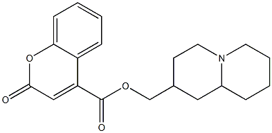 2-Oxo-2H-1-benzopyran-4-carboxylic acid (octahydro-2H-quinolizin)-2-ylmethyl ester 结构式