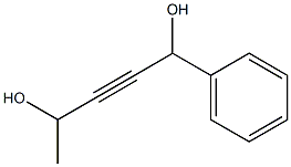 1-フェニル-2-ペンチン-1,4-ジオール 化学構造式
