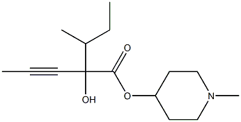 2-Hydroxy-3-methyl-2-(1-propynyl)valeric acid 1-methyl-4-piperidyl ester