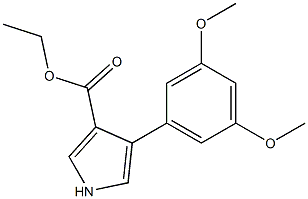 4-(3,5-DIMETHOXYPHENYL)-1H-PYRROLE-3-CARBOXYLIC ACID ETHYL ESTER,,结构式