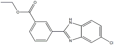 3-(5-CHLORO-1H-BENZIMIDAZOL-2-YL)BENZOIC ACID ETHYL ESTER Structure