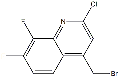 4-(bromomethyl)-2-chloro-7,8-difluoroquinoline,,结构式