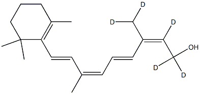 9-cis Retinol-d5 化学構造式