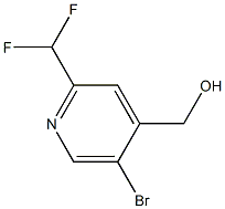 (5-bromo-2-(difluoromethyl)pyridin-4-yl)methanol 结构式