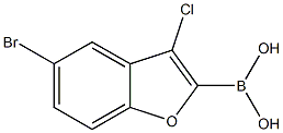 5-bromo-3-chlorobenzofuran-2-ylboronic acid Struktur