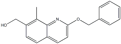 (2-(benzyloxy)-8-methylquinolin-7-yl)methanol Struktur