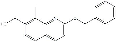 (2-(benzyloxy)-8-methylquinolin-7-yl)methanol 化学構造式