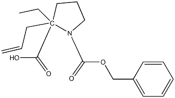 1-benzyl 2-ethyl 2-allylpyrrolidine-1,2-dicarboxylate Struktur
